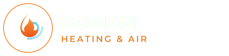Roman Heating and Air dark footer logo