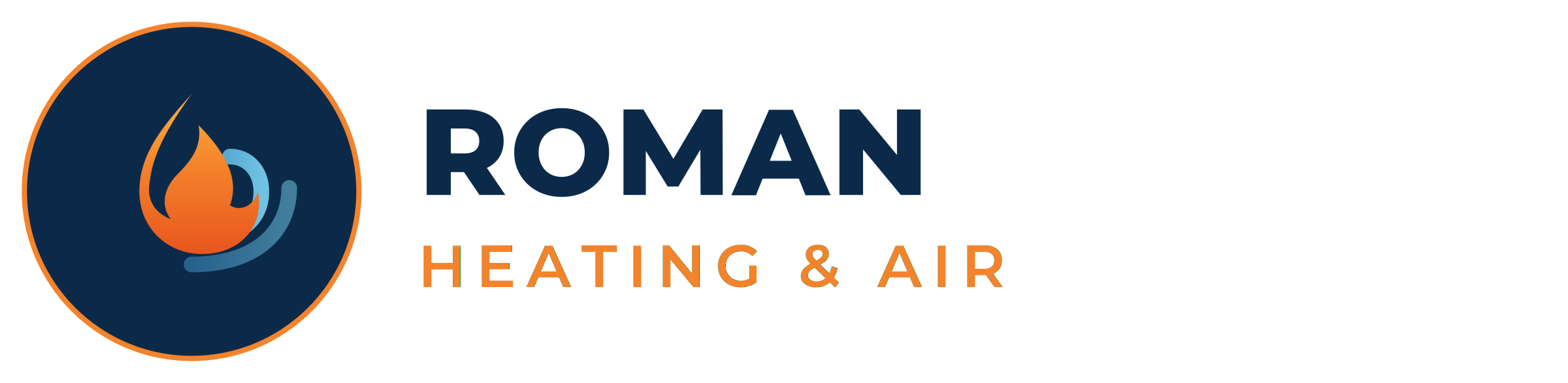 Roman Heating & Air horizontal logo